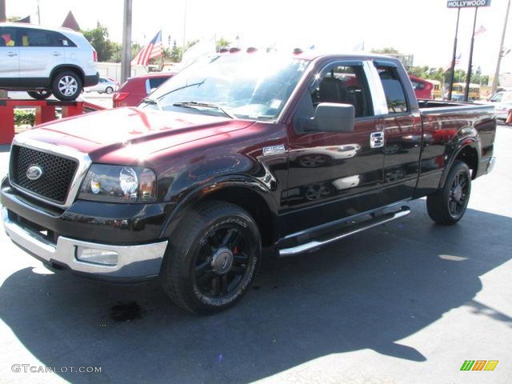 2004 F150 Lariat SuperCab - Black / Black photo #5