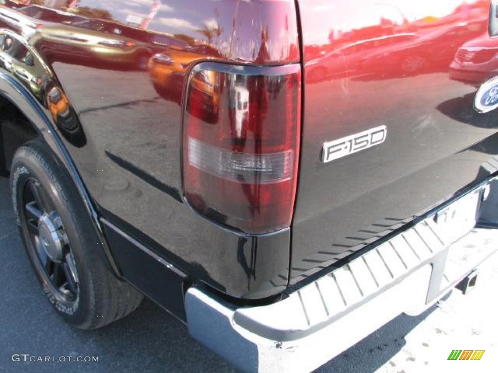 2004 F150 Lariat SuperCab - Black / Black photo #7