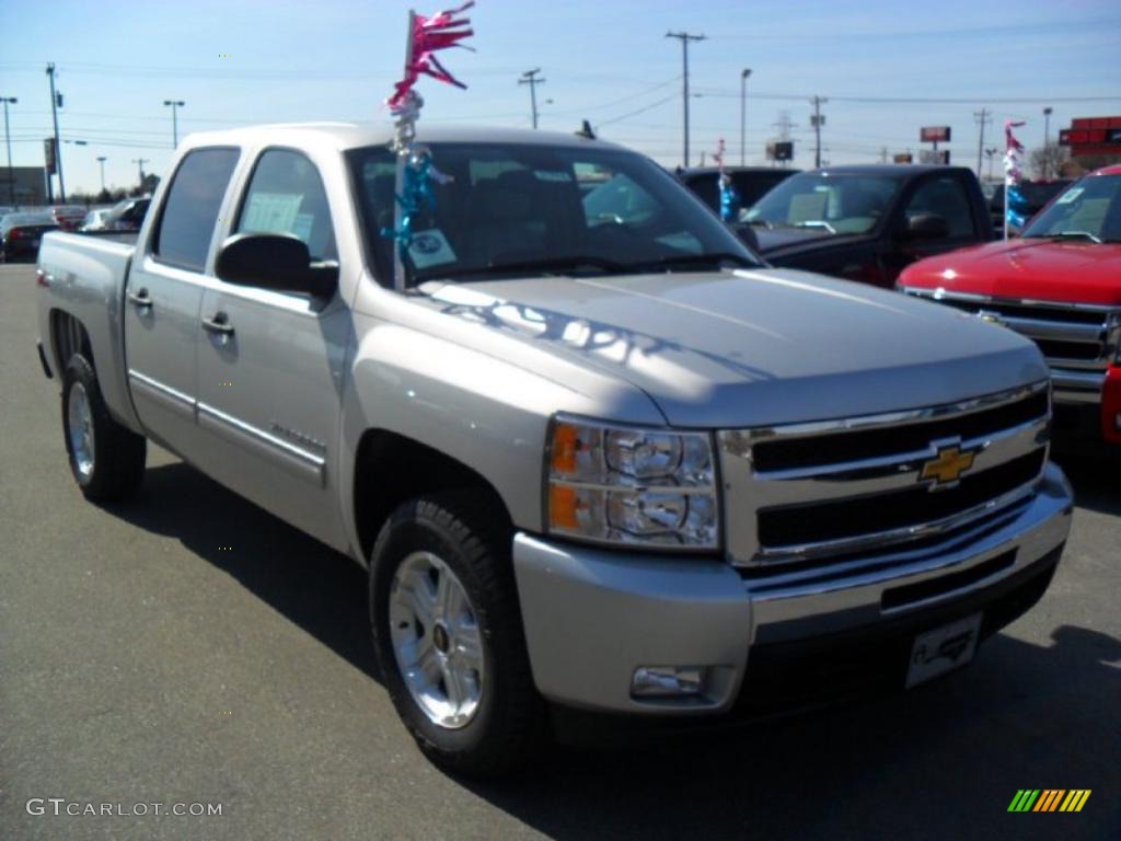 2011 Silverado 1500 LT Crew Cab - Sheer Silver Metallic / Light Titanium/Ebony photo #5