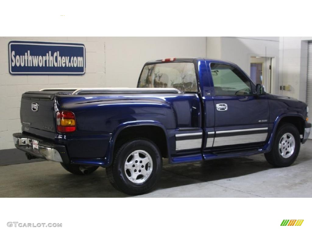 2000 Silverado 1500 LS Regular Cab 4x4 - Indigo Blue Metallic / Graphite photo #1