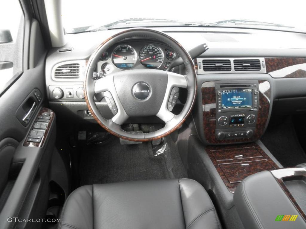 Ebony Interior 2011 GMC Sierra 3500HD Denali Crew Cab 4x4 Dually Photo #45833734