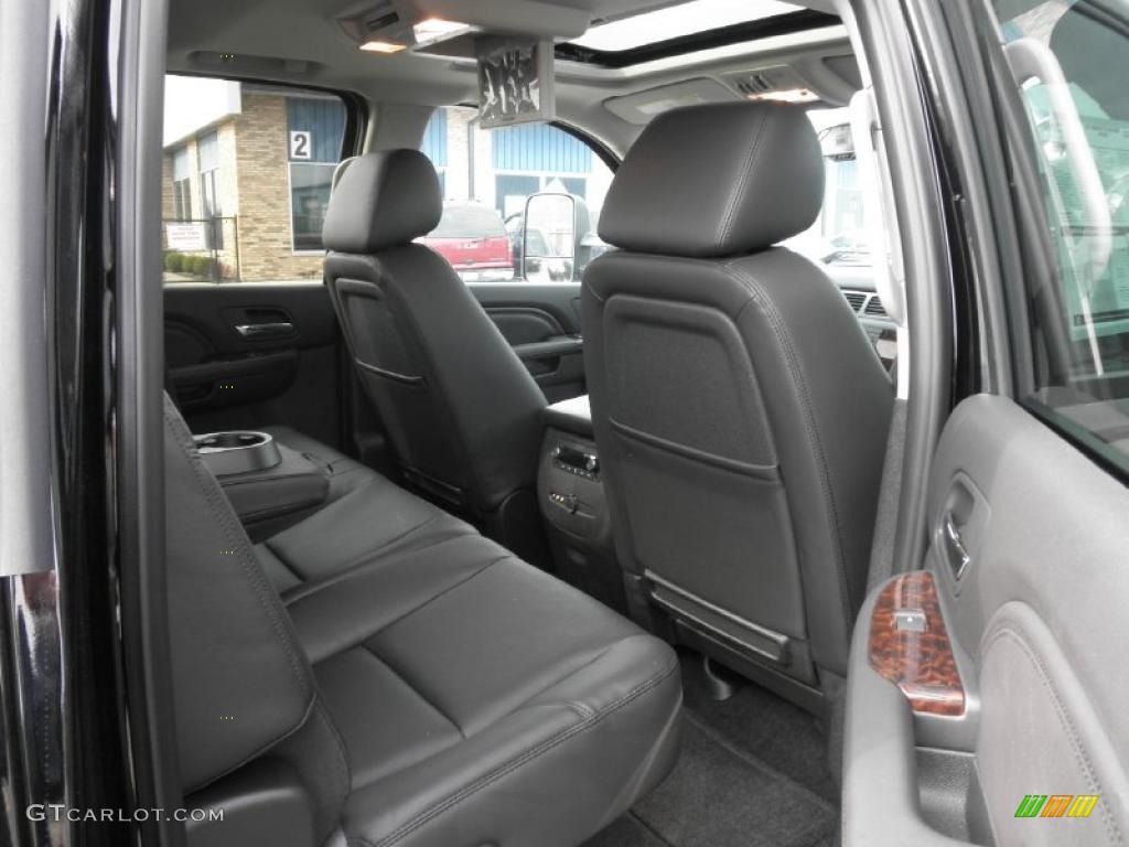 Ebony Interior 2011 GMC Sierra 3500HD Denali Crew Cab 4x4 Dually Photo #45833842
