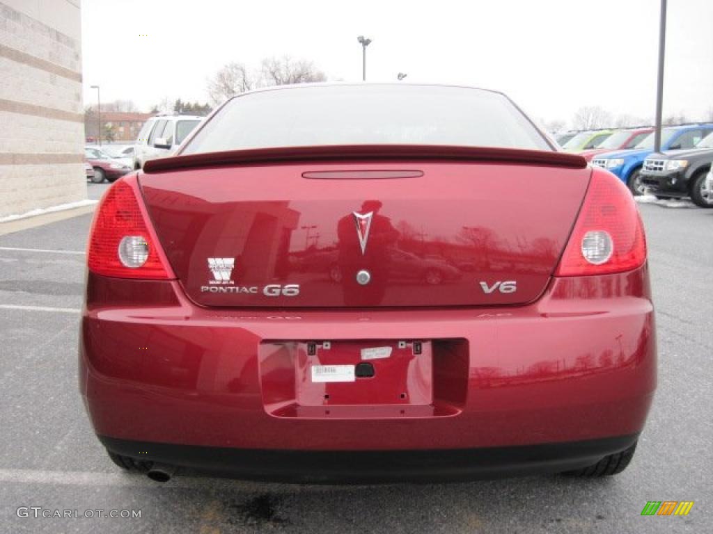2008 G6 V6 Sedan - Performance Red Metallic / Ebony Black photo #8