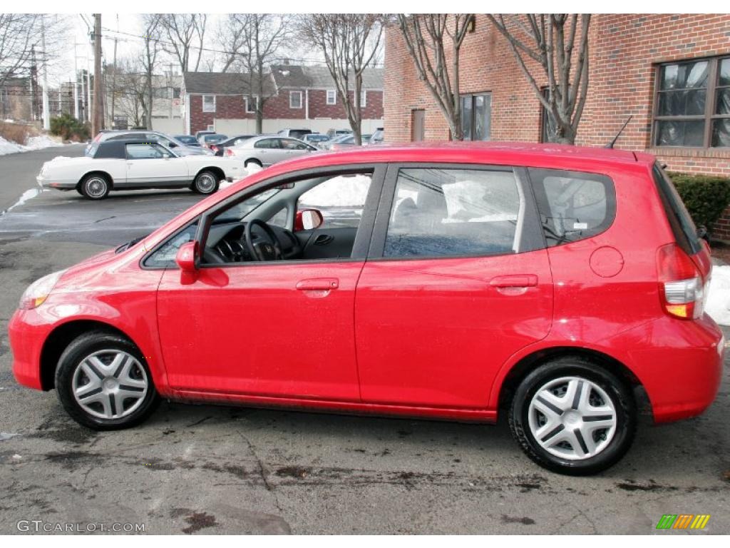 Black/Grey Interior 2008 Honda Fit Hatchback Photo #45839387