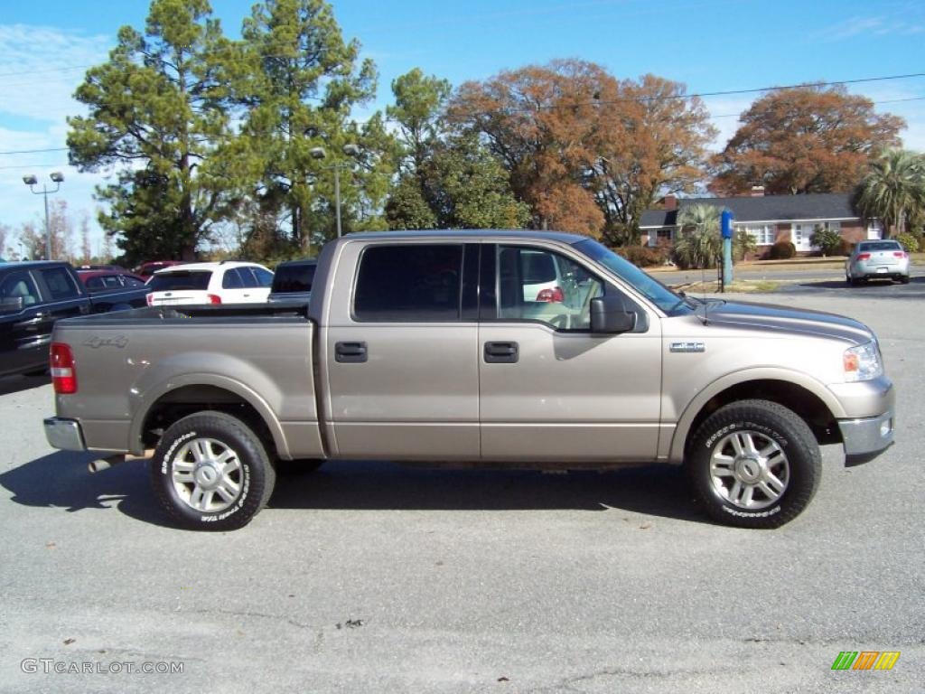 2004 F150 Lariat SuperCrew 4x4 - Arizona Beige Metallic / Tan photo #4