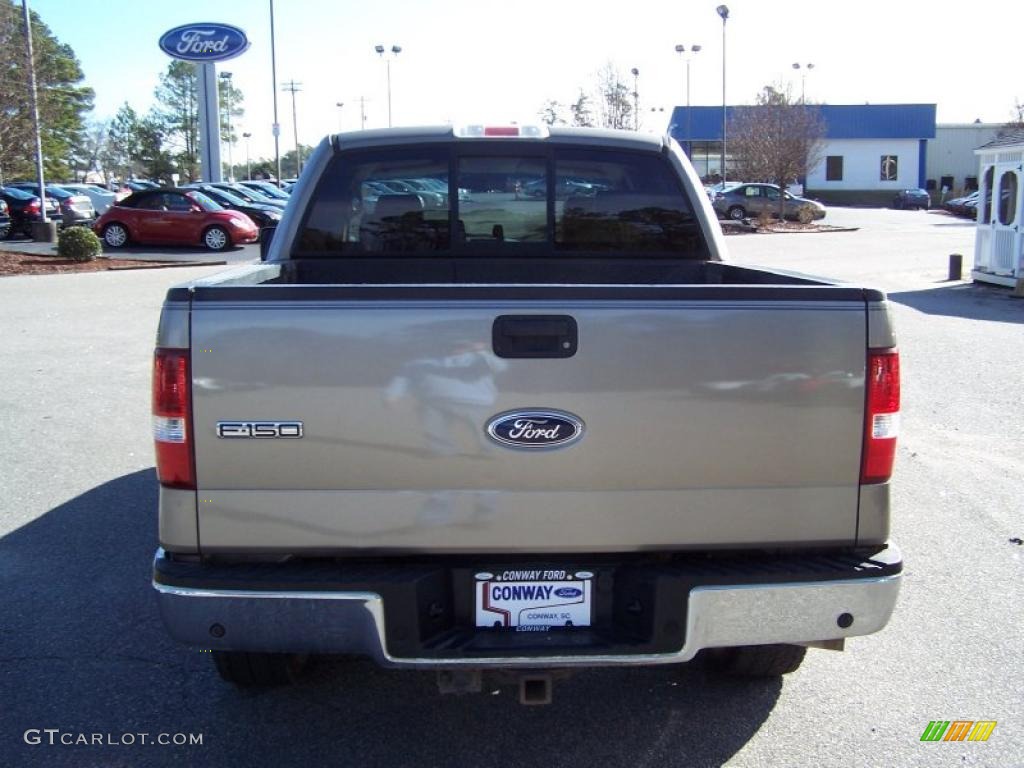 2004 F150 Lariat SuperCrew 4x4 - Arizona Beige Metallic / Tan photo #6