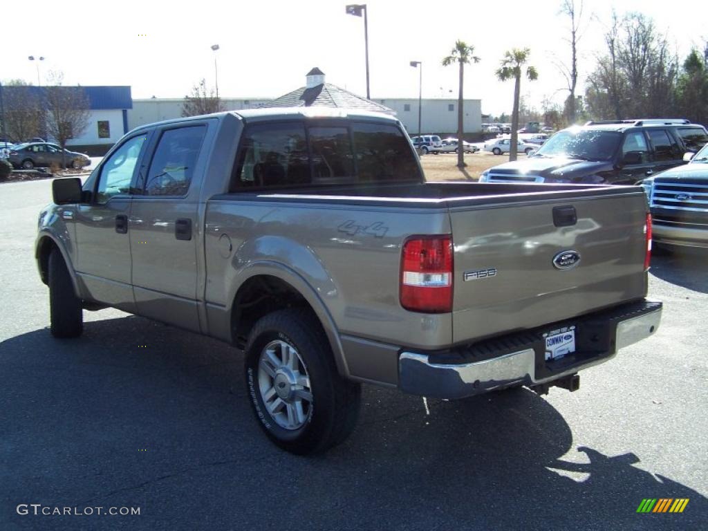 2004 F150 Lariat SuperCrew 4x4 - Arizona Beige Metallic / Tan photo #7