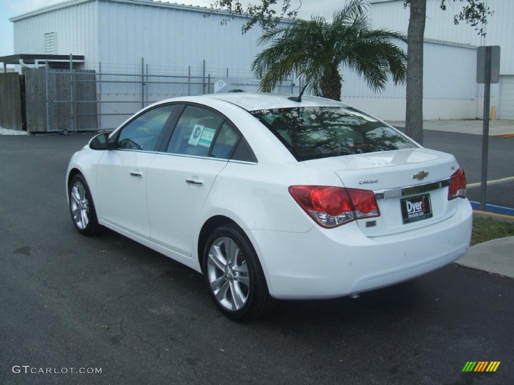 2011 Cruze LTZ - Summit White / Cocoa/Light Neutral Leather photo #2