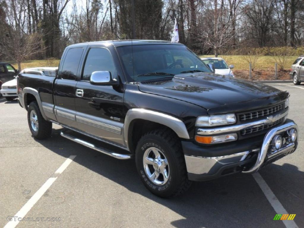 2000 Silverado 1500 Z71 Extended Cab 4x4 - Onyx Black / Medium Gray photo #6