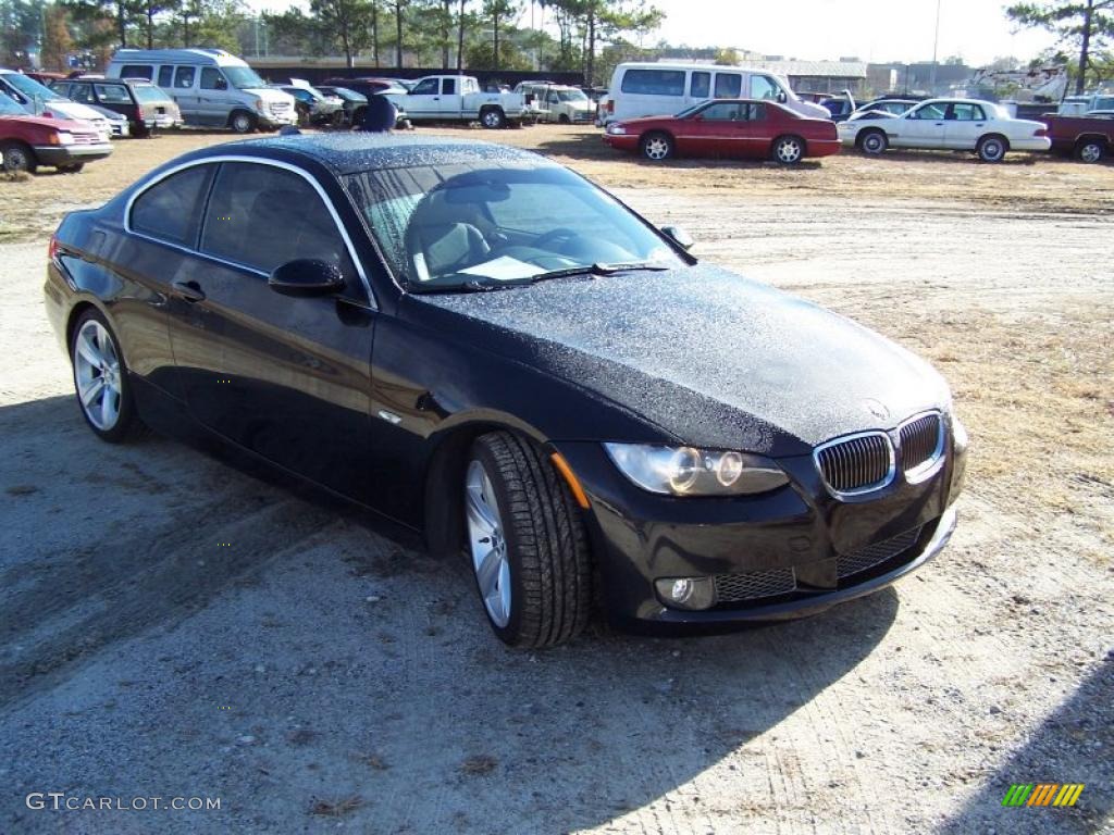 2008 3 Series 335i Coupe - Black Sapphire Metallic / Cream Beige photo #3