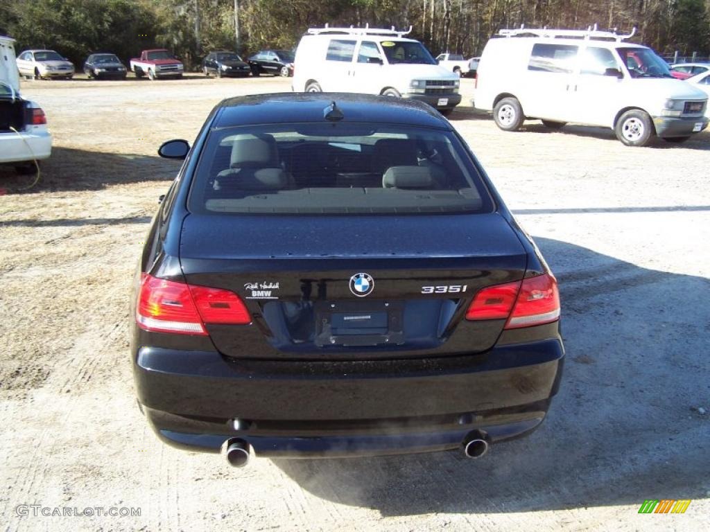 2008 3 Series 335i Coupe - Black Sapphire Metallic / Cream Beige photo #6