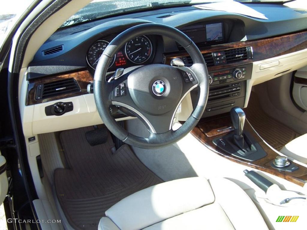 2008 3 Series 335i Coupe - Black Sapphire Metallic / Cream Beige photo #20