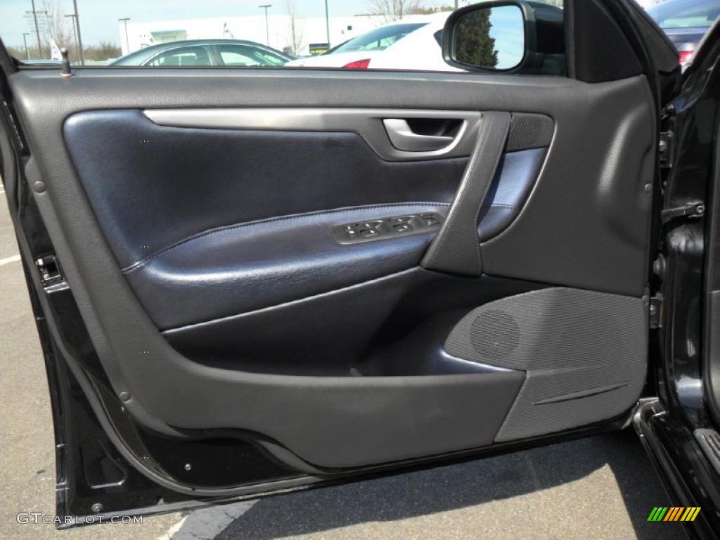 2005 Volvo S60 R AWD R Nordkap Black/Blue Metallic Door Panel Photo #45842512