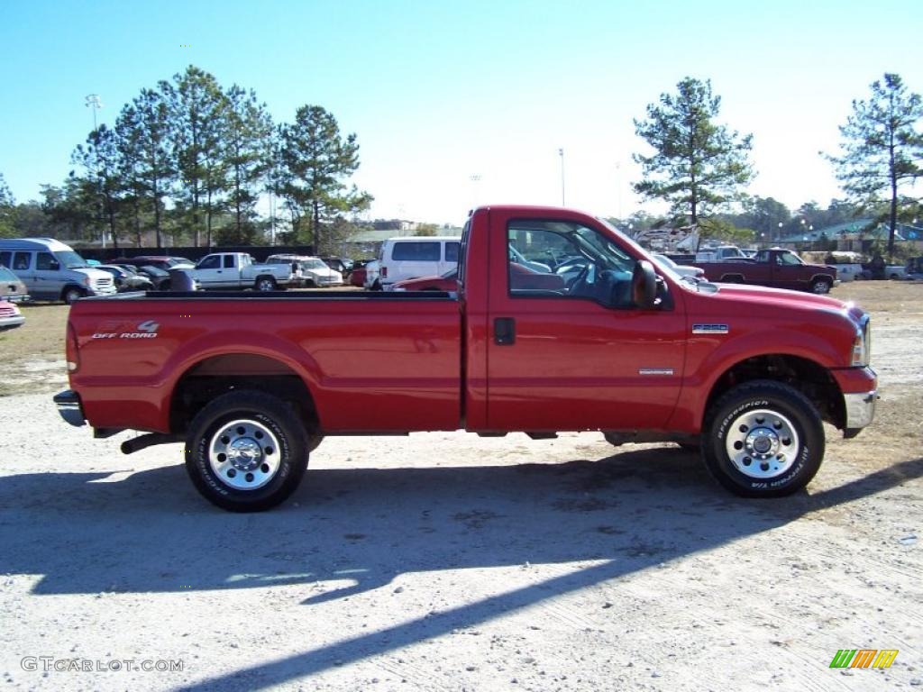 2006 F250 Super Duty FX4 Regular Cab 4x4 - Red Clearcoat / Medium Flint photo #4