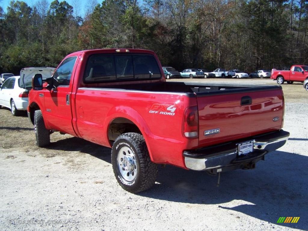 2006 F250 Super Duty FX4 Regular Cab 4x4 - Red Clearcoat / Medium Flint photo #7