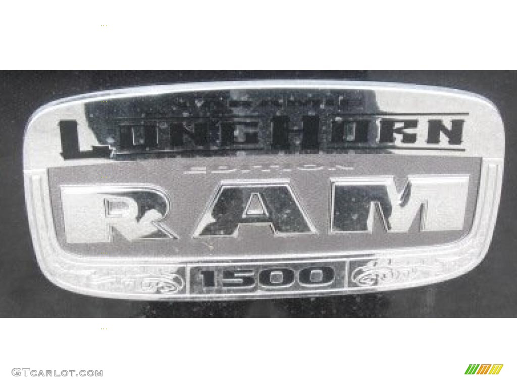 2011 Ram 1500 Laramie Longhorn Crew Cab 4x4 - Brilliant Black Crystal Pearl / Dark Slate Gray/Russet Brown photo #3