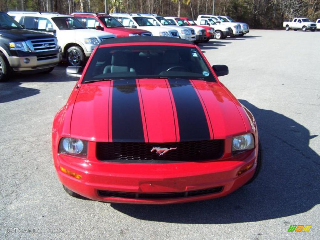 2007 Mustang V6 Premium Convertible - Torch Red / Dark Charcoal photo #2