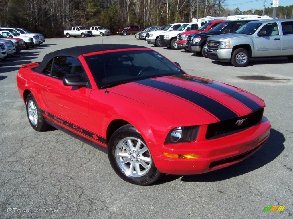 2007 Mustang V6 Premium Convertible - Torch Red / Dark Charcoal photo #3