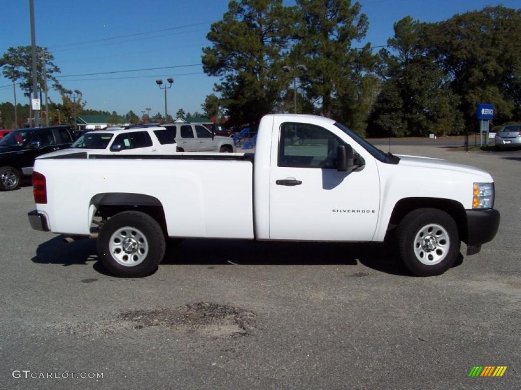 2008 Silverado 1500 LT Regular Cab - Summit White / Light Titanium/Dark Titanium photo #4