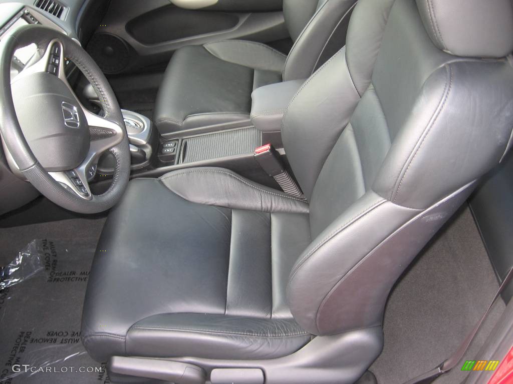 2008 Civic EX-L Coupe - Rallye Red / Black photo #9