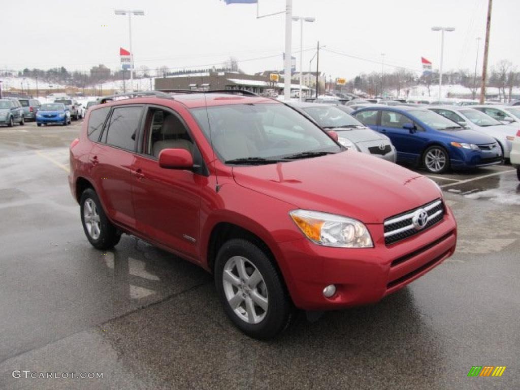 2008 RAV4 Limited 4WD - Barcelona Red Pearl / Taupe photo #8