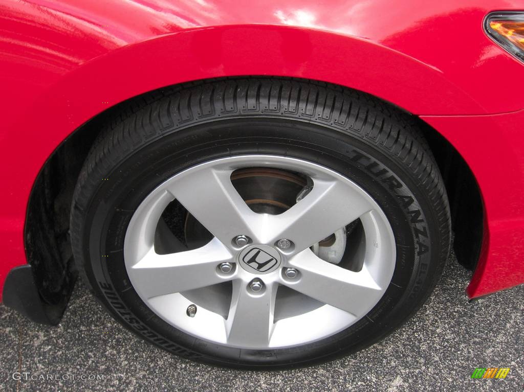 2008 Civic EX-L Coupe - Rallye Red / Black photo #15