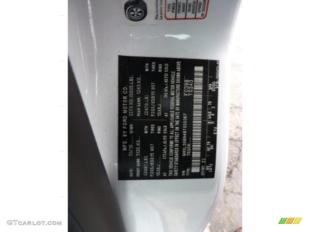 2011 Ford Transit Connect XLT Cargo Van Info Tag Photos