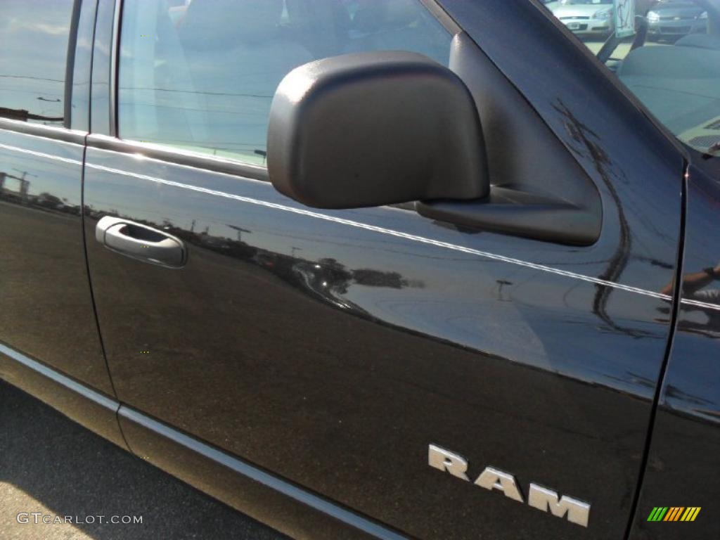 2008 Ram 1500 ST Quad Cab - Brilliant Black Crystal Pearl / Khaki photo #22