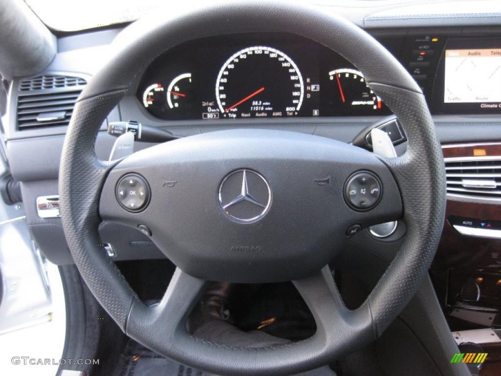 2008 Mercedes-Benz CL 63 AMG Black Steering Wheel Photo #45852081