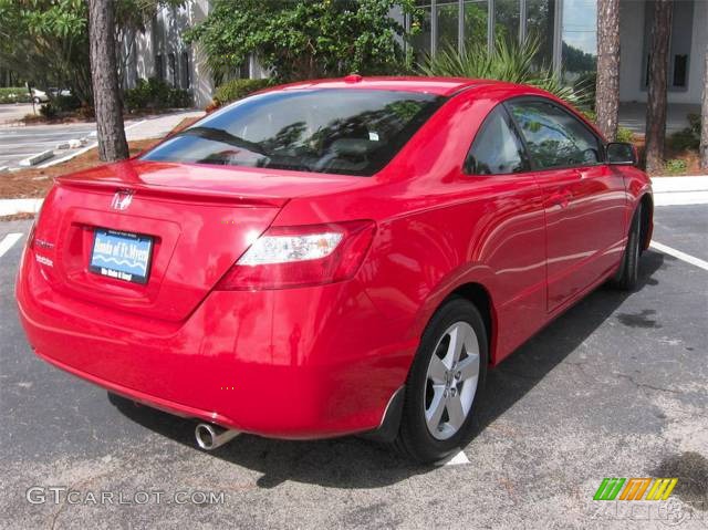 2008 Civic EX-L Coupe - Rallye Red / Black photo #18