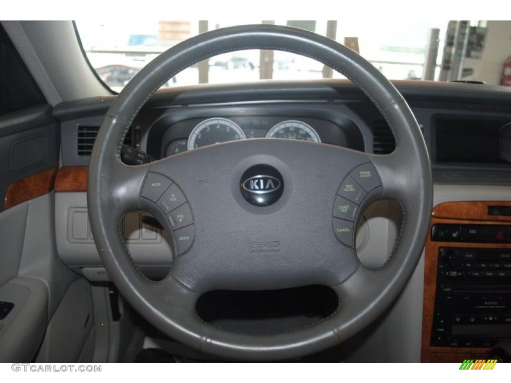 2006 Kia Amanti Standard Amanti Model Gray Steering Wheel Photo #45854045