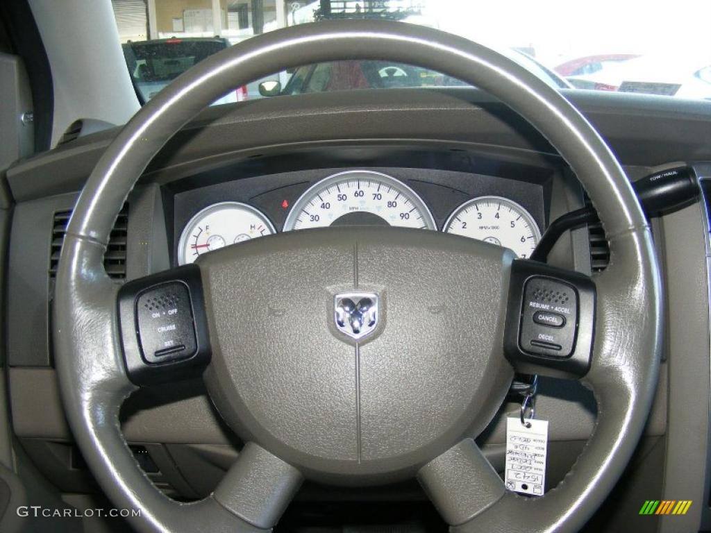2007 Dodge Durango Limited 4x4 Khaki Two-Tone Steering Wheel Photo #45854266
