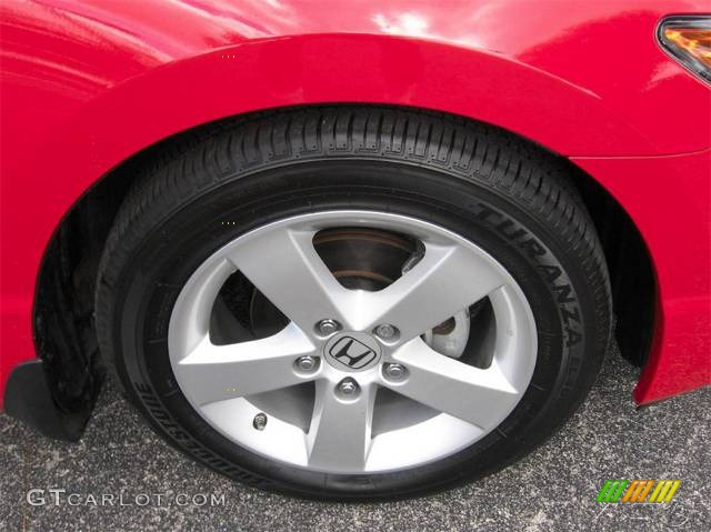 2008 Civic EX-L Coupe - Rallye Red / Black photo #30