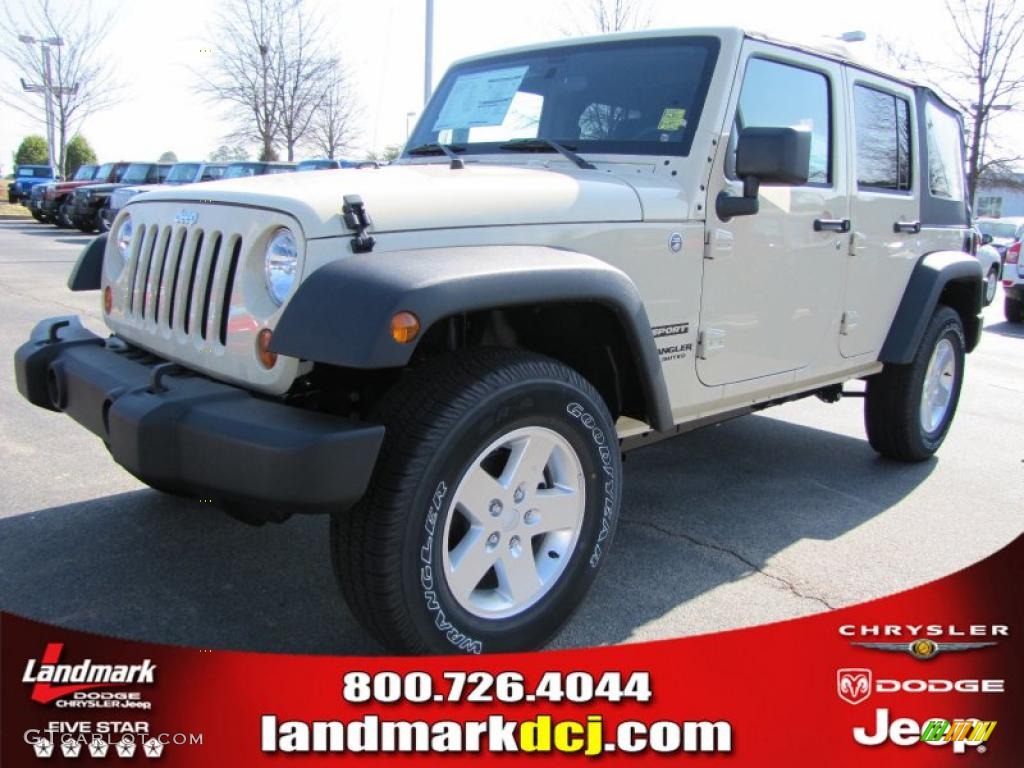 2011 Wrangler Unlimited Sport 4x4 - Sahara Tan / Black/Dark Saddle photo #1