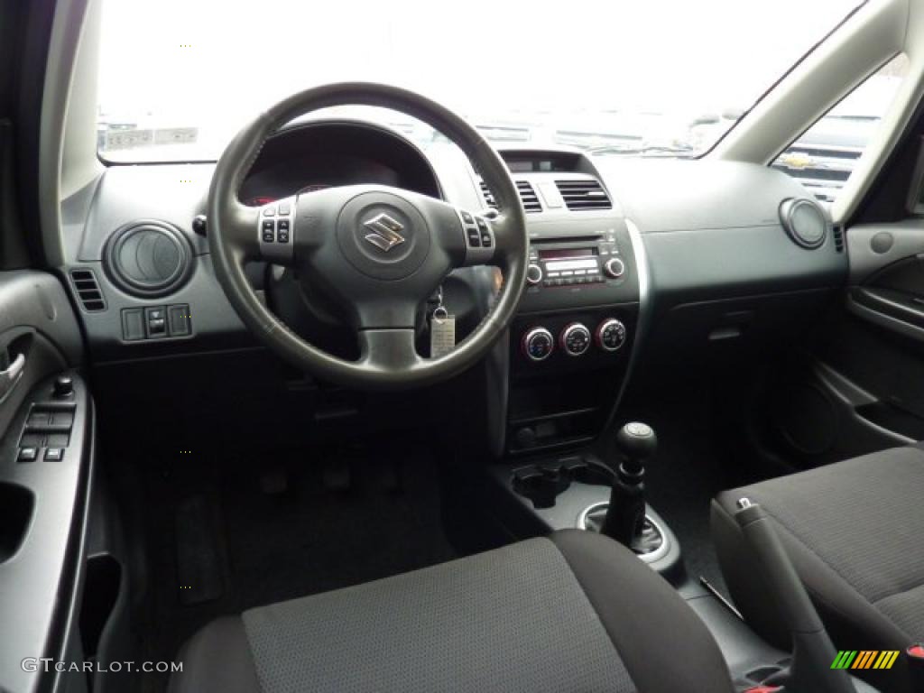 Black Interior 2008 Suzuki SX4 Sport Sedan Photo #45859614