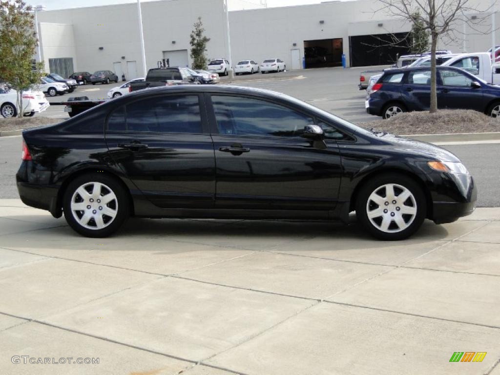 Nighthawk Black Pearl 2008 Honda Civic LX Sedan Exterior Photo #45860154