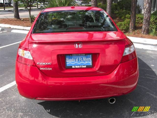 2008 Civic EX-L Coupe - Rallye Red / Black photo #38