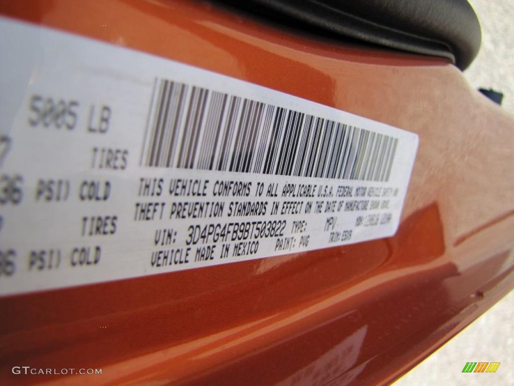 2011 Journey Color Code PVG for Mango Tango Pearl Photo #45862471