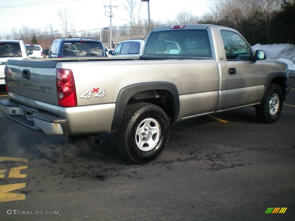 2003 Silverado 1500 Regular Cab 4x4 - Light Pewter Metallic / Medium Gray photo #11