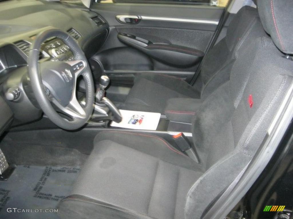 Black Interior 2010 Honda Civic Si Sedan Photo #45864243