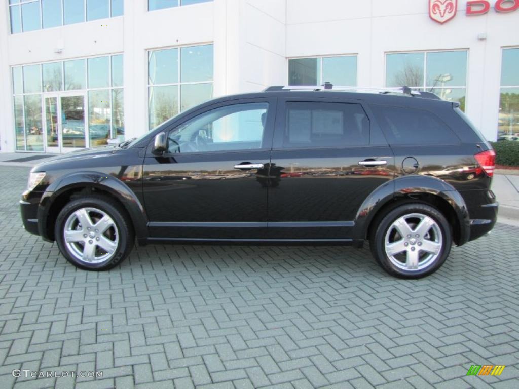 2010 Journey R/T - Brilliant Black Crystal Pearl / Dark Slate Gray photo #2