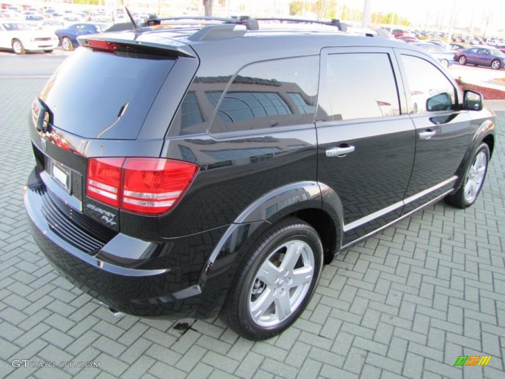 2010 Journey R/T - Brilliant Black Crystal Pearl / Dark Slate Gray photo #5