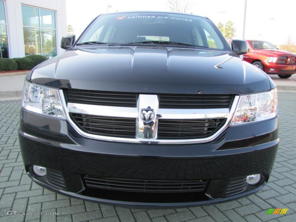 2010 Journey R/T - Brilliant Black Crystal Pearl / Dark Slate Gray photo #8
