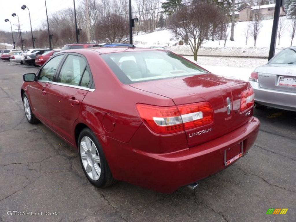 2008 MKZ Sedan - Vivid Red Metallic / Sand photo #2