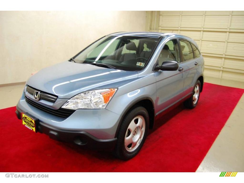 2008 CR-V LX - Glacier Blue Metallic / Gray photo #3