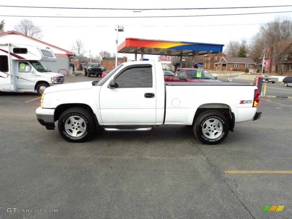 2006 Silverado 1500 LT Regular Cab 4x4 - Summit White / Dark Charcoal photo #1