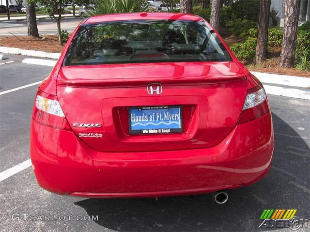 2008 Civic EX-L Coupe - Rallye Red / Black photo #53