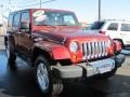 2009 Flame Red Jeep Wrangler Unlimited Sahara 4x4  photo #1