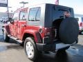 2009 Flame Red Jeep Wrangler Unlimited Sahara 4x4  photo #2