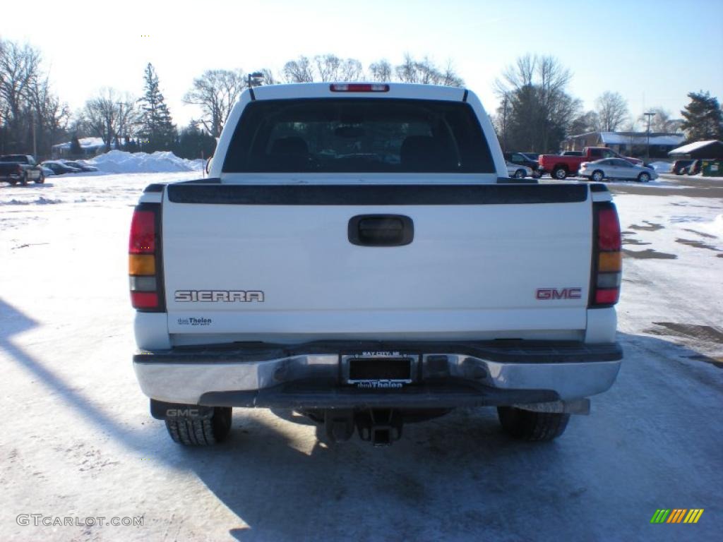 2005 Sierra 1500 SLE Crew Cab 4x4 - Summit White / Dark Pewter photo #5